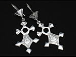 トゥアレグクロスピアス(インアベンガリ)・ニジェール<アフリカのシルバーアクセサリー