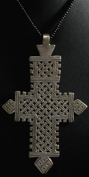 エチオピア正教クロス(ニッケル・大)<アフリカのメタルアクセサリー