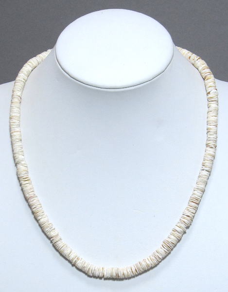 シェルビーズネックレス（細）<アフリカのビーズアクセサリー