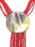 シードビーズネックレス(ロング)・ブルキナファソ<アフリカのビーズアクセサリー