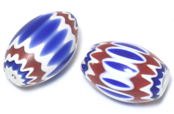 トンボ玉(シェブロン・大玉)<アフリカのビーズアクセサリー