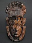 エボニーマスク・ベナン＜アフリカの仮面：アフリカ雑貨アザライ
