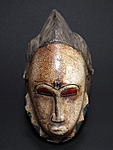 グロの彩色マスク（小）・コートジボワール＜アフリカの仮面(木彫り)