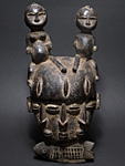 ベテの三つの顔のマスク・コートジボワール＜アフリカの仮面(木彫り)