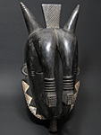 リグビの二羽のカラオーのマスク・コートジボワール＜アフリカの仮面(木彫り)