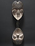 クウェレの二つの顔のマスク・ガボンorカメルーンorコンゴ共和国＜アフリカの仮面(木彫り)