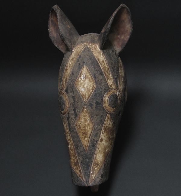 グルンシのハイエナのマスク・ブルキナファソ＜アフリカの仮面(木彫り)