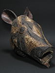 グルンシのハイエナのマスク・ブルキナファソ＜アフリカの仮面(木彫り)
