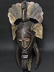 バウレのゾウとトリのマスク・コートジボワール＜アフリカの仮面(木彫り)