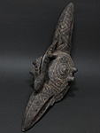 グルンシの二本のくちばしを持つ鳥のマスク・ブルキナファソ＜アフリカの仮面(木彫り)