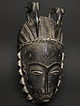 バウレのマスク・コートジボワール<アフリカの仮面(木彫り)