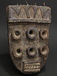 グレボの六つ目のマスク・コートジボワール＜アフリカの仮面(木彫り)