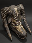 グルンシのヒツジのマスク・ブルキナファソ＜アフリカの仮面(木彫り)