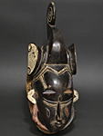リグビのムスリム女性のマスク・コートジボワール＜アフリカの仮面(木彫り)