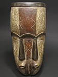ファンの火の精霊の仮面(双面)・ガボン<アフリカの仮面(木彫り)