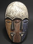 ヴヴィの二つの顔のマスク・ガボン＜アフリカの仮面(木彫り)