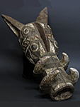 グルンシのイボイノシシのマスク(大)・ブルキナファソ＜アフリカの仮面(木彫り)：アフリカ雑貨アザライ