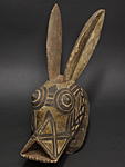 グルンシのウサギのマスク・ブルキナファソ＜アフリカの仮面(木彫り)
