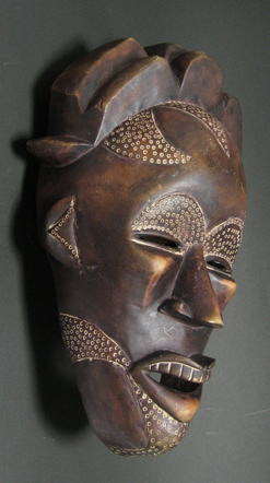木彫りマスク<アフリカの仮面：アフリカ雑貨アザライ
