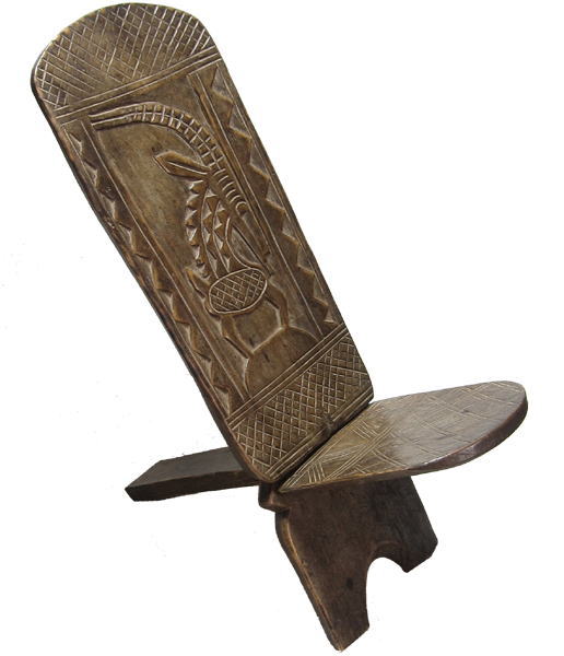 組み立ていす(小)<アフリカの木彫民具：アフリカ雑貨アザライ