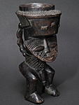 クバの木彫りの杯(ヤシ酒用)・コンゴ民主共和国(旧ザイール)<アフリカの木彫民具