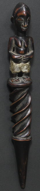 木彫りの指揮棒<アフリカの木彫武具：アフリカ雑貨アザライ