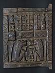 ドゴンの木彫りの扉(小)・マリ<アフリカの木彫り家具・民具