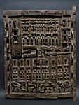 ドゴンの木彫りの扉(中)・マリ<アフリカの木彫り家具・民具