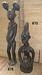 三つの頭を持つ女性像・ヌヌマ<アフリカの木彫り像