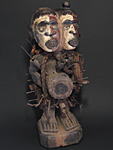双頭のNkisi像・バコンゴ<アフリカの木彫り像