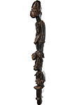 ヨルバの木彫り標柱・ナイジェリア<アフリカの木彫り像