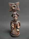 アフリカの木彫　シャンゴの巫女像　フォンorヨルバ