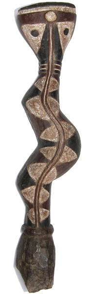 バガの蛇の像(中)・ギニア<アフリカの木彫り像