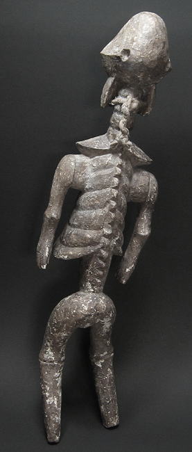 クロスリバー骸骨像(大)<アフリカの木像：アフリカ雑貨アザライ