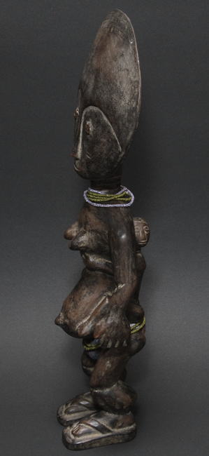 アクワバ人形（母子像・大）<アフリカの木彫り像：アフリカ雑貨アザライ