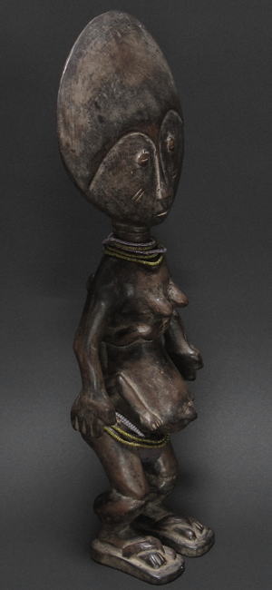 アクワバ人形（母子像・大）<アフリカの木彫り像：アフリカ雑貨アザライ