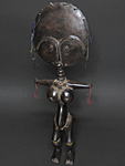 アシャンティのアクワバ人形（大）・ガーナ<アフリカの木彫り像