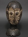 レガの三つの顔の頭像・コンゴ民主共和国<アフリカの木彫り像