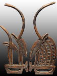 バンバラのチワラ(雌雄ペア・大)・マリ<アフリカの木彫り像