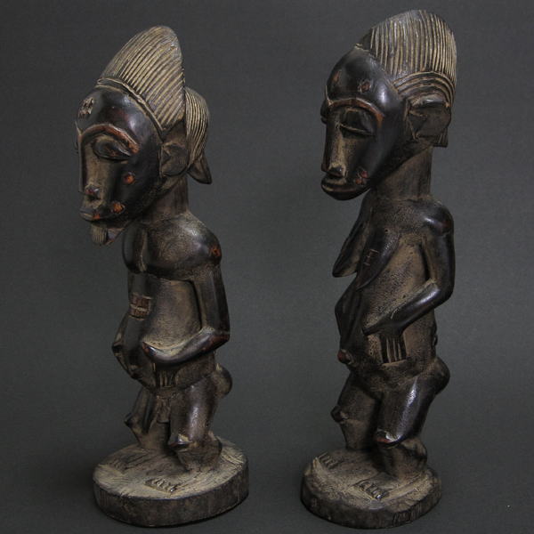 バウレ夫婦像<アフリカの木像：アフリカ雑貨アザライ