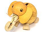 ひょうたん首振り人形（象）・ブルキナファソ<アフリカのひょうたん雑貨