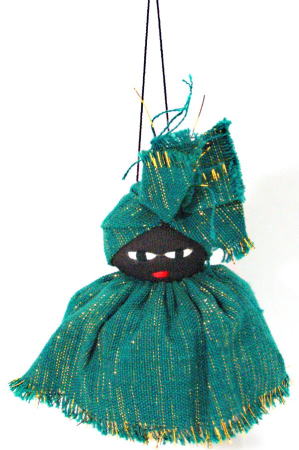 アフリカのひょうたん雑貨　吊り人形(ひょうたん人形）　ブルキナファソ