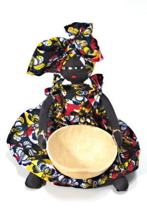 アフリカのひょうたん雑貨　ひょうたん付き人形　ブルキナファソ
