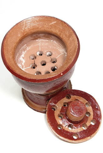 香炉（彩色土器）・マリ<アフリカのやきもの