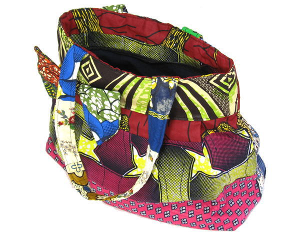 トートバッグ(アフリカンプリント布）・トーゴ<アフリカの雑貨
