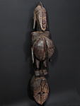 モシの女性像のマスク・ブルキナファソ＜アフリカの仮面(木彫り)