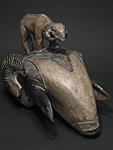 バウレの羊のマスク・コートジボワール<アフリカの仮面(木彫り)