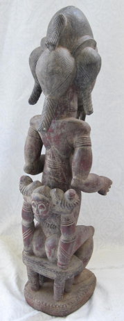 バウレ男性像・コートジボワール<アフリカの木像