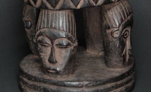 バウレ母子像・コートジボワール<アフリカの木彫り像