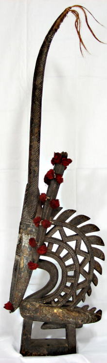 アフリカの木彫　チワラ(雄・大)　バンバラ
